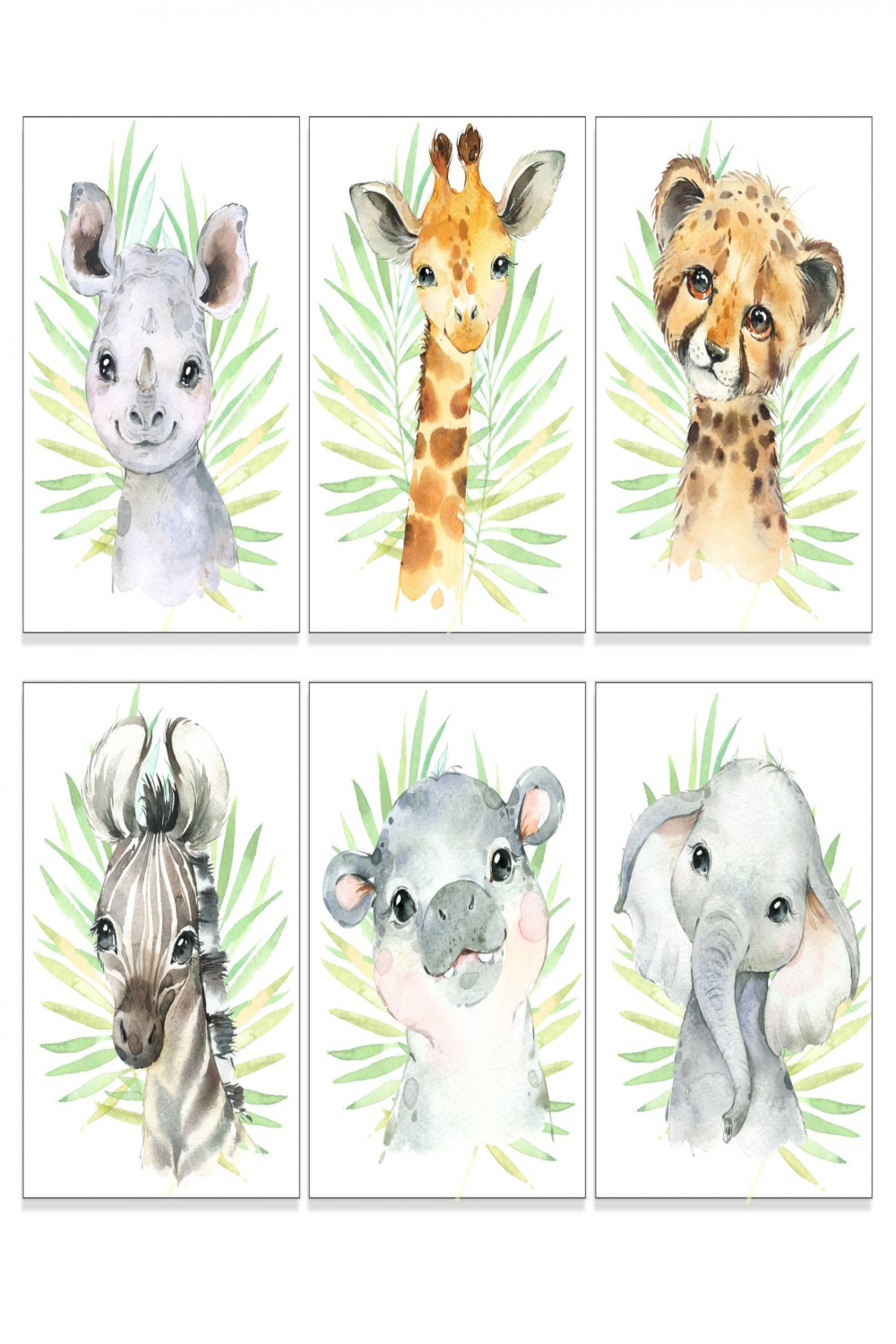 Safari Animal Nursery Art Print, " x "