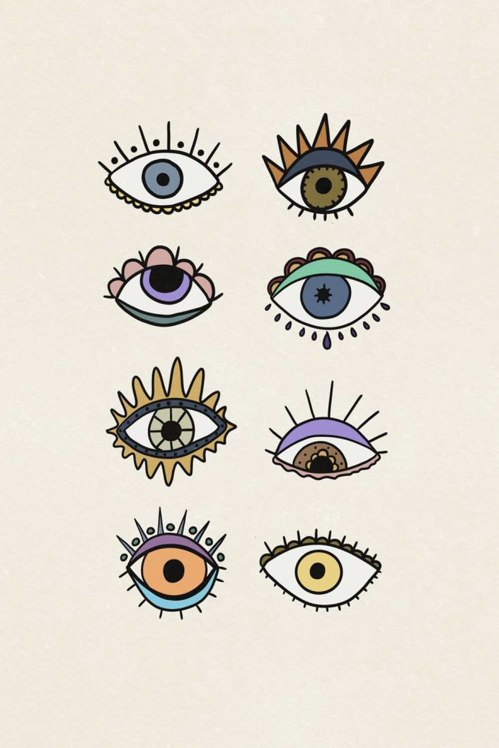 Seeing eye Art Print by Grit and whimsy  Logotipo de ojo