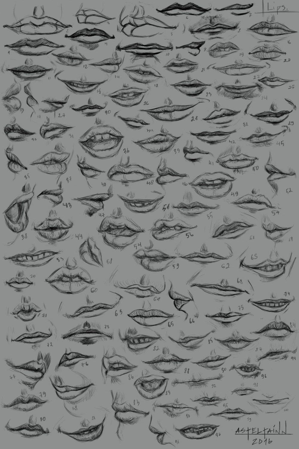 Sketch  -  Lips by Asteltainn on DeviantArt  Lips drawing