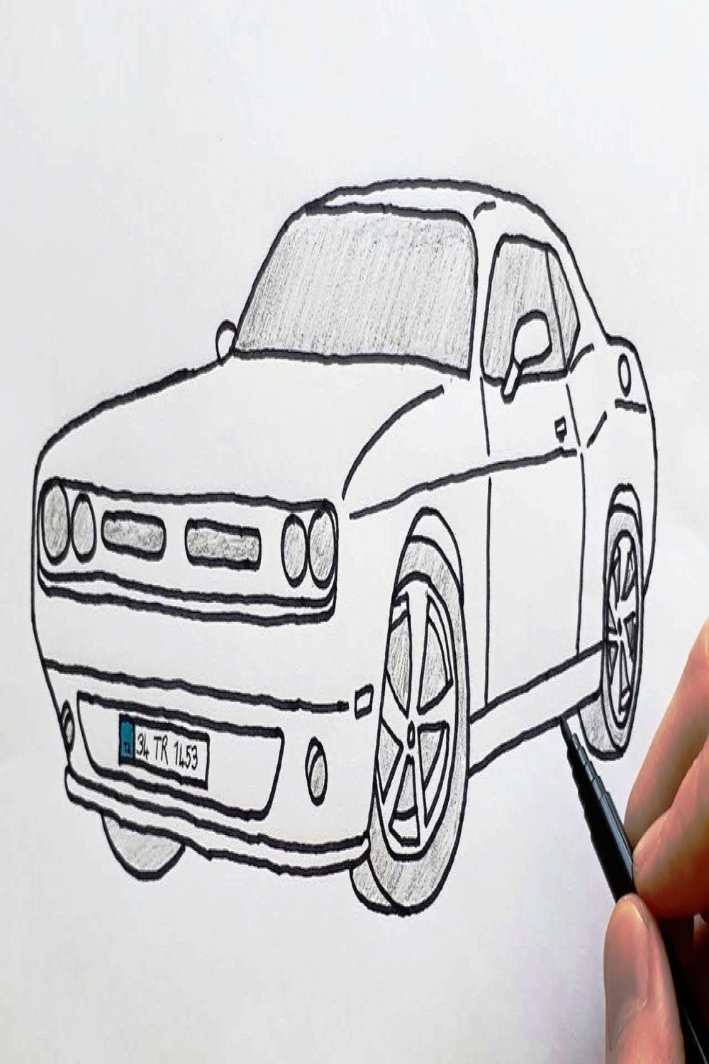 Step By Step Luxury Cars Drawing  Cool car drawings, Car drawing