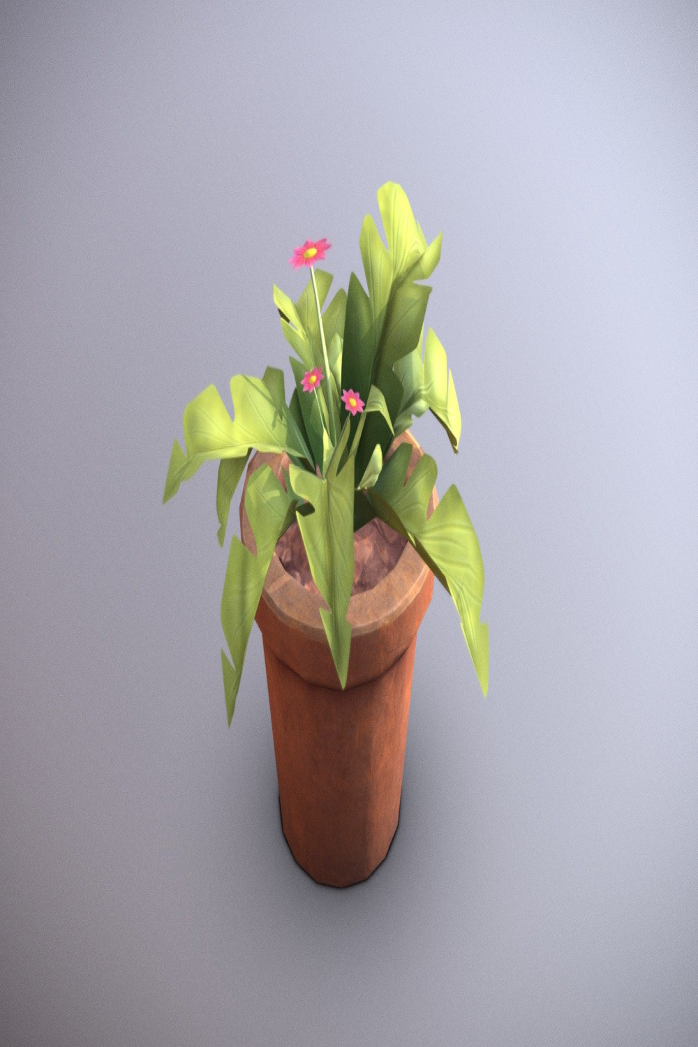 Stylized Flower Pot - Download Free D model by Agustín Hönnun