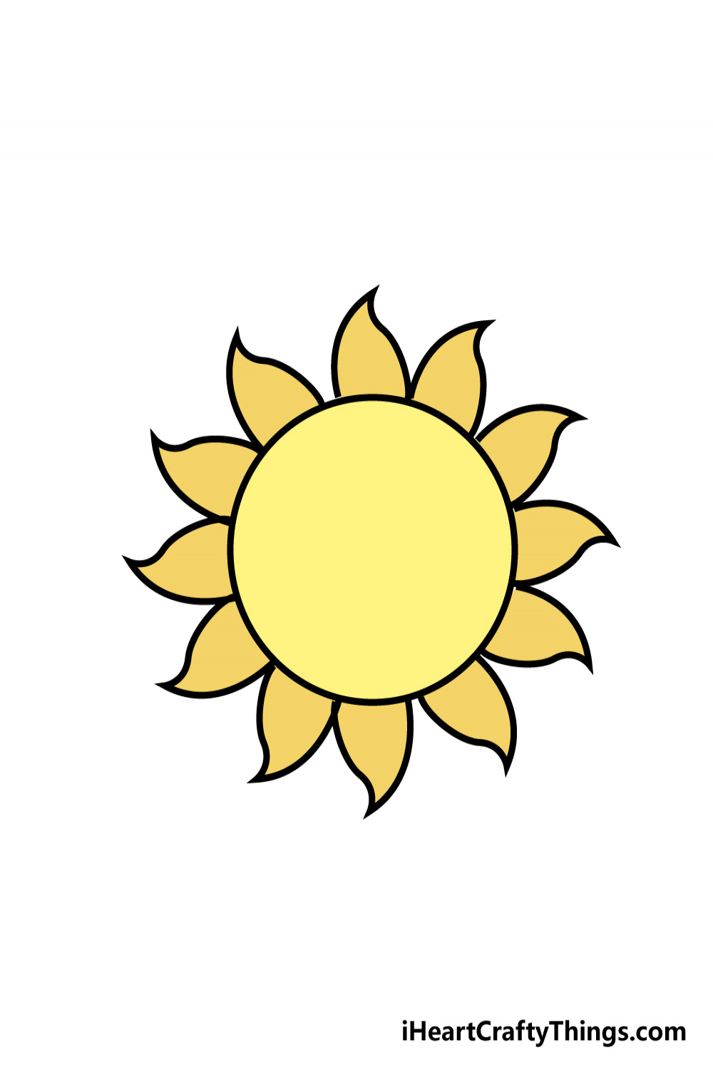 Sun Drawing - How To Draw The Sun Step By Step