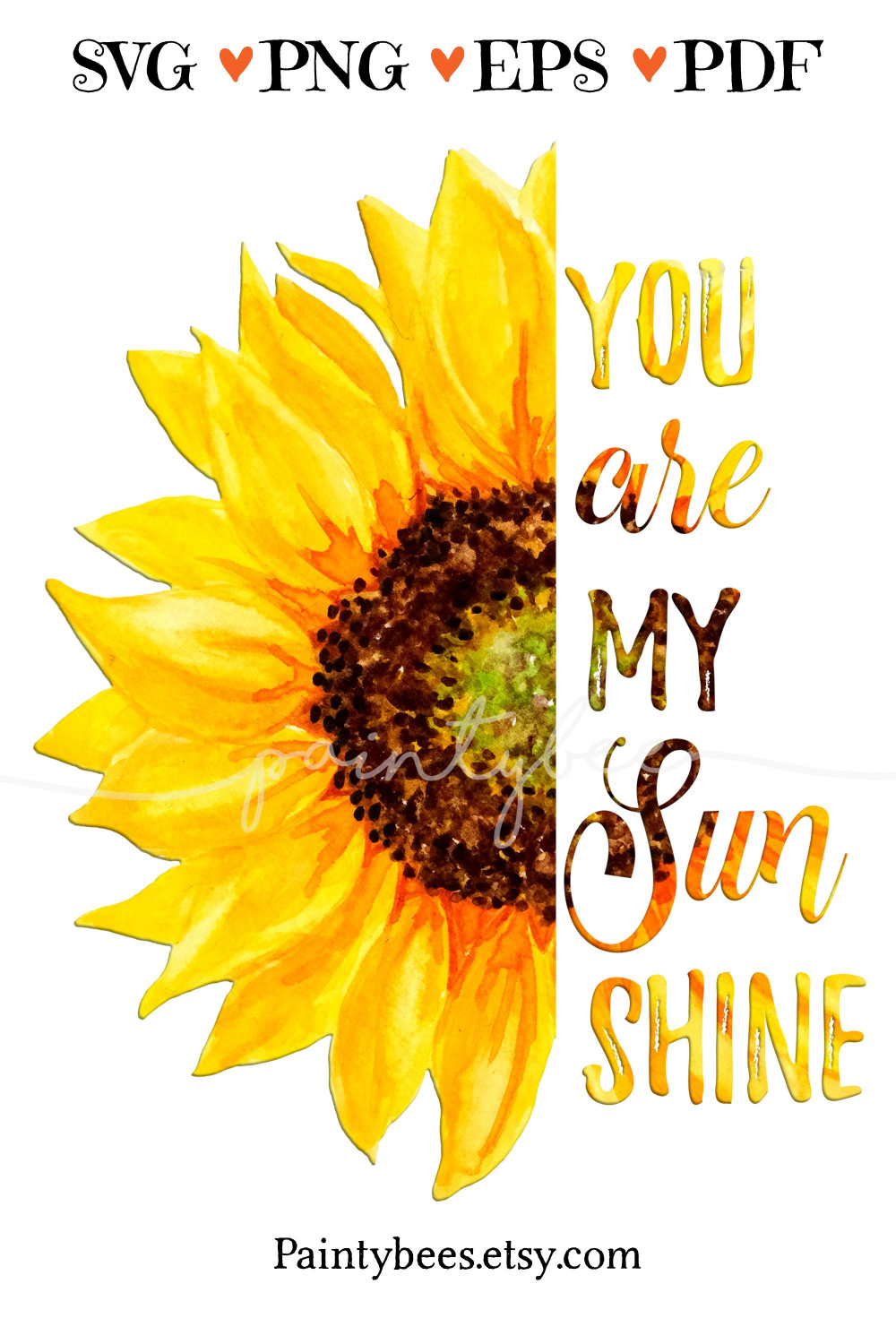 Sunflower You Are My Sunshine SVG Inspirational Quote - Etsy