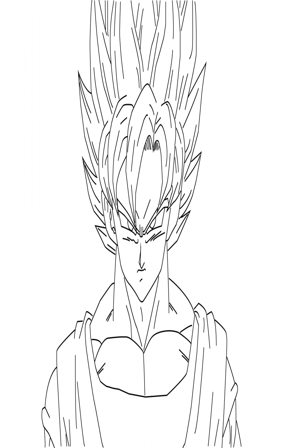 Super Saiyan Goku (NO COLOR) by DBZCoolGuy on DeviantArt