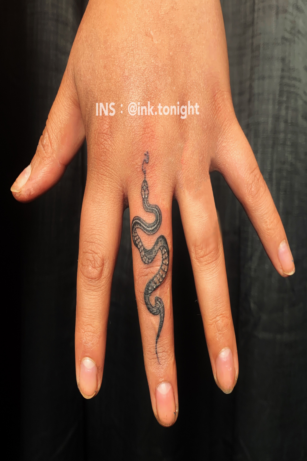 Tattoo uploaded by Tonight • Snake Finger tattoo