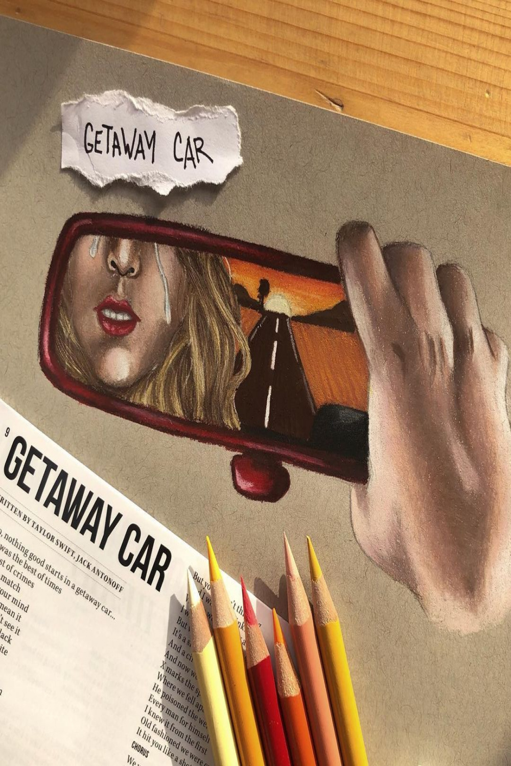 Taylor Swift Getaway car drawing  Taylor swift songs, Taylor