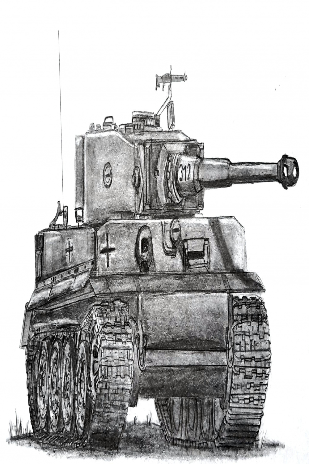 Tiger  Drawing : r/TankPorn