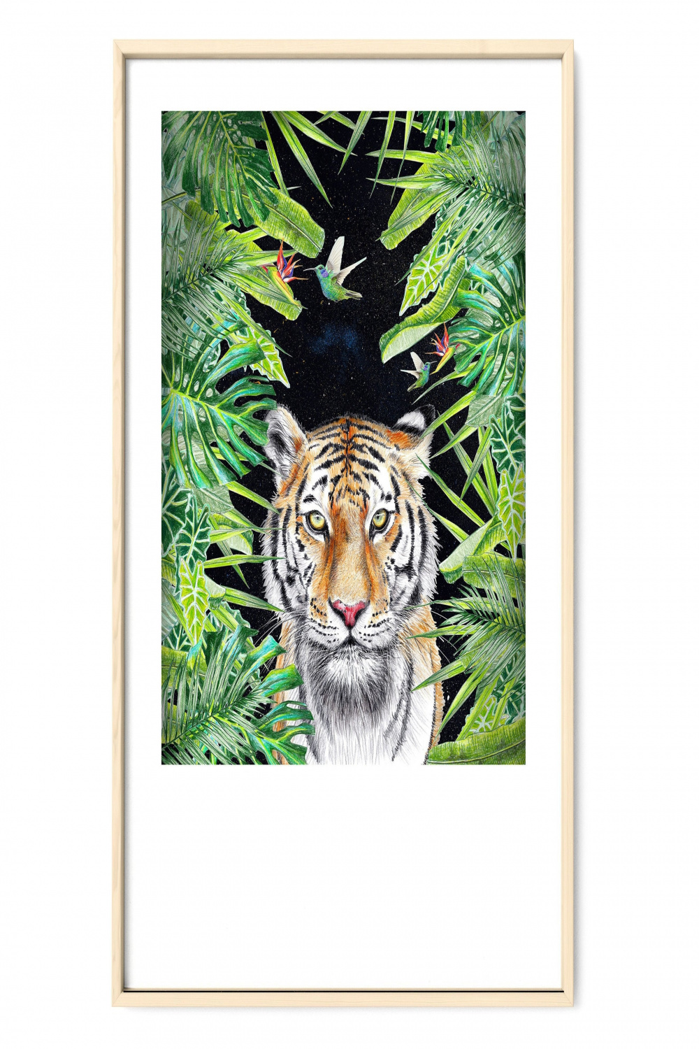 Tiger in the Jungle Drawing Fine Art Print Giclée Print - Etsy Denmark