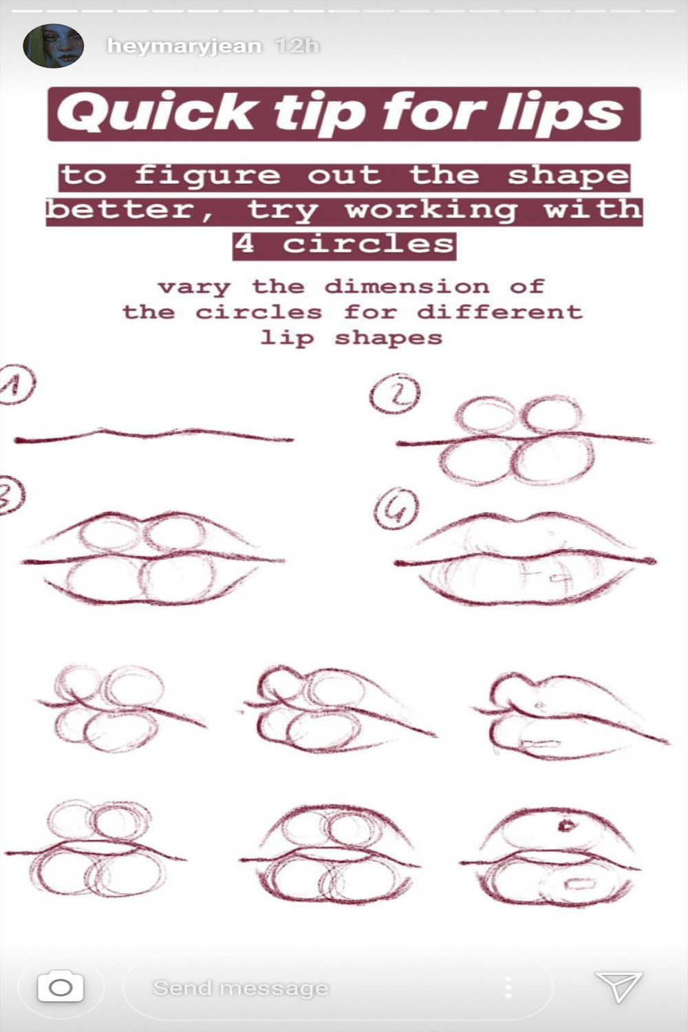 Tip for drawing lips  Lips drawing, Drawing tips, Cute drawings