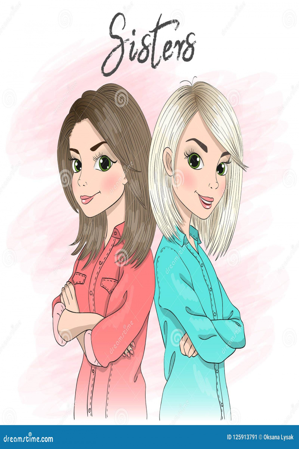 Two Sisters Stock Illustrations – ,99 Two Sisters Stock