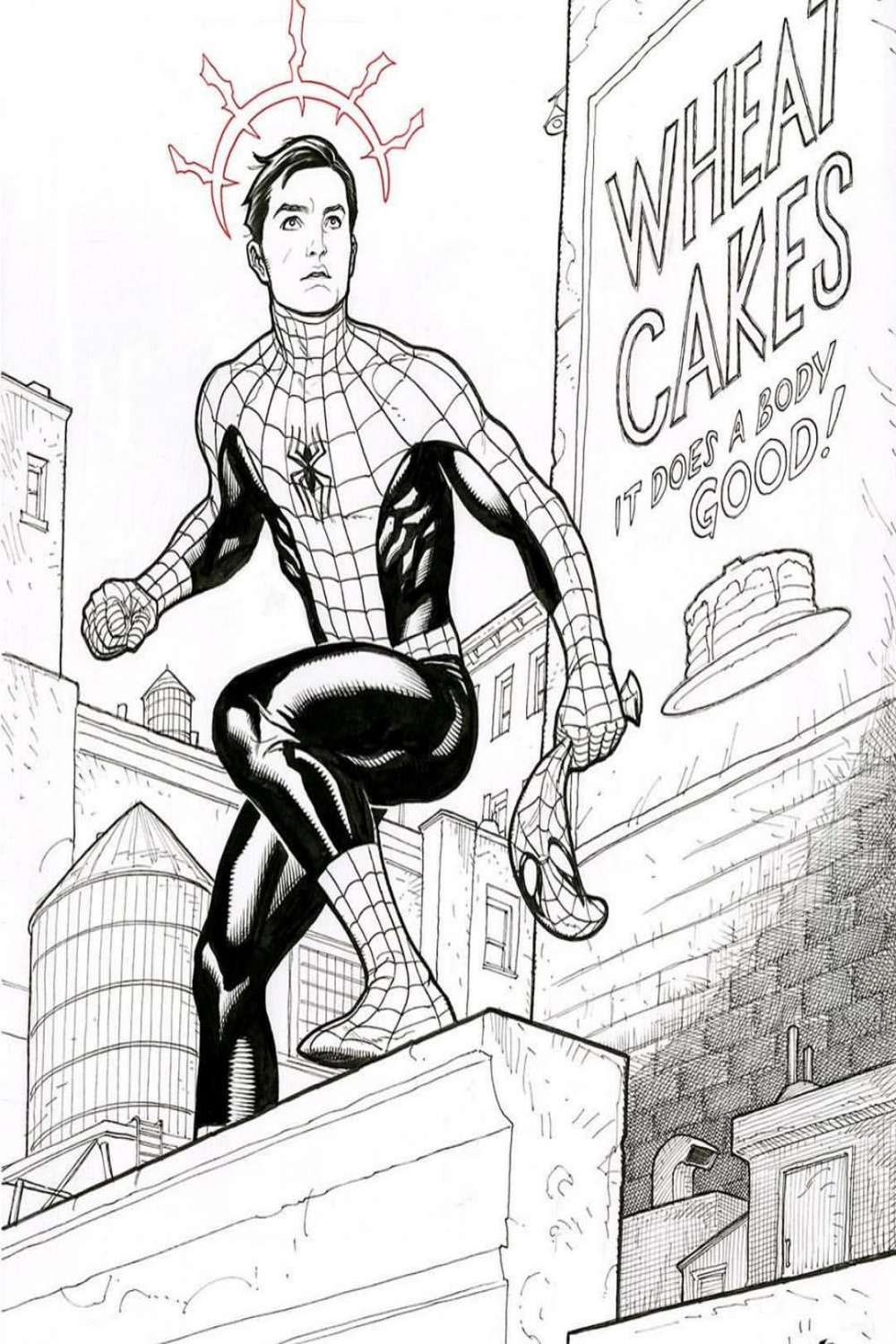 Unmasked Spider-Man by Frank Cho #wheatcakes  Frank cho