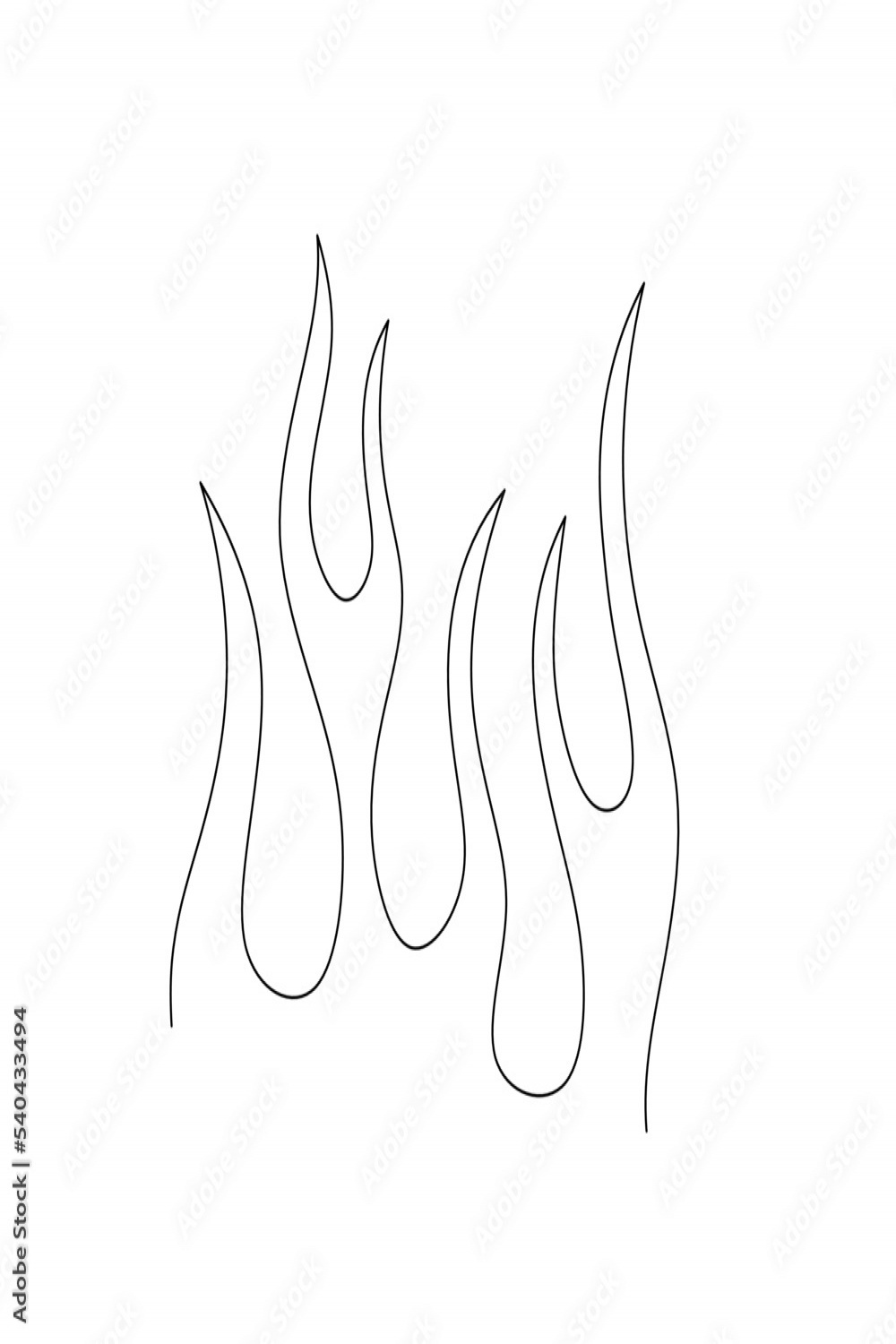 Vector isolated simple minimal abstract fire flames colorless