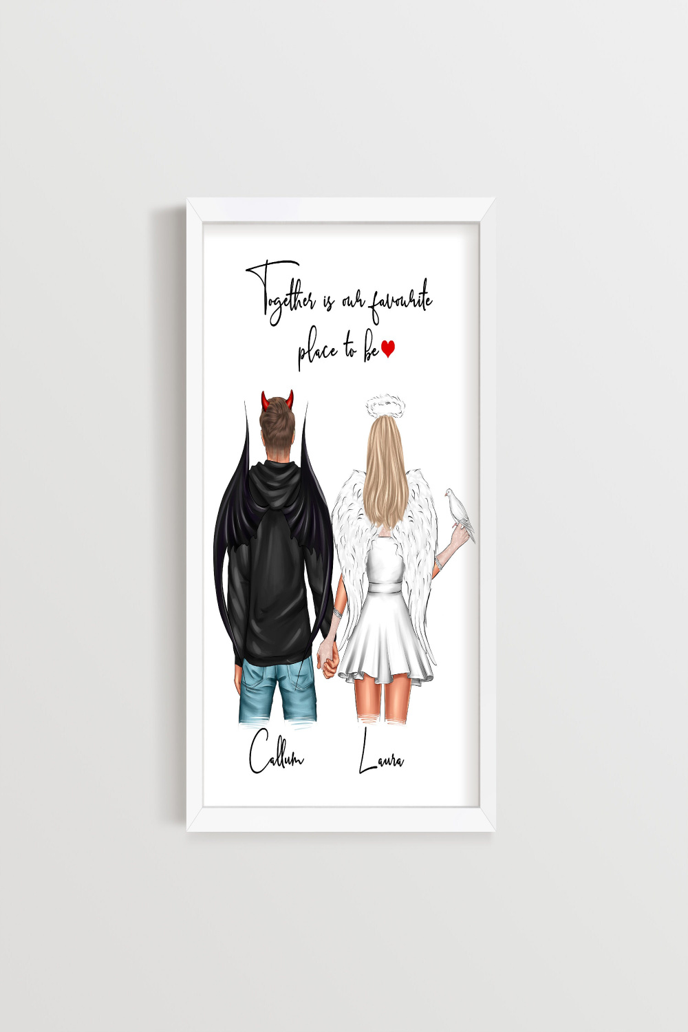 A Personalised Halloween Couple Print, Girlfriend, Boyfriend