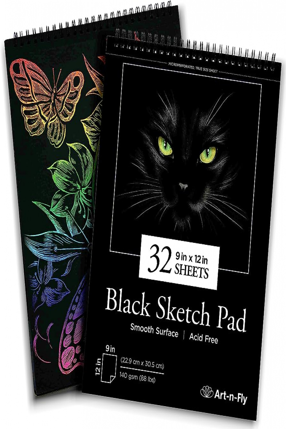 Art-n-Fly Art-N-Fly  Sheets Black Sketch Pad x - Black