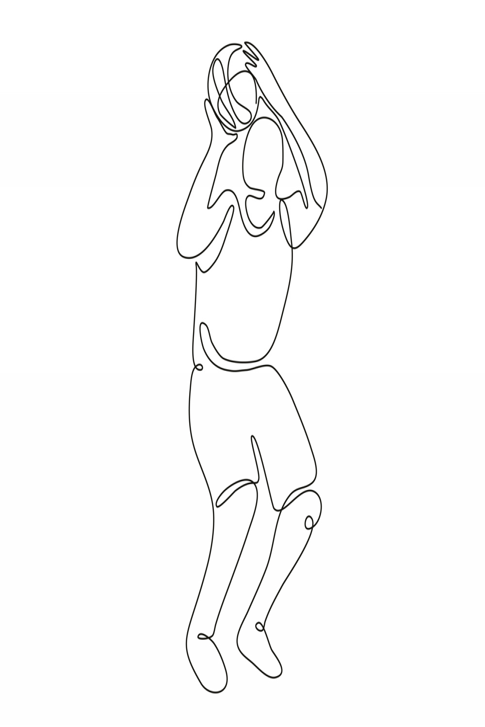 Basketball Player Free Throw Continuous Line :: Behance