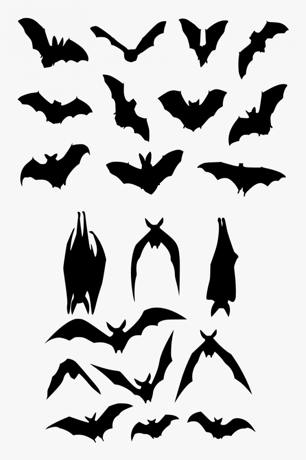 Bat Flight Silhouette Logo - Bats Silhouette Clip Art, HD Png