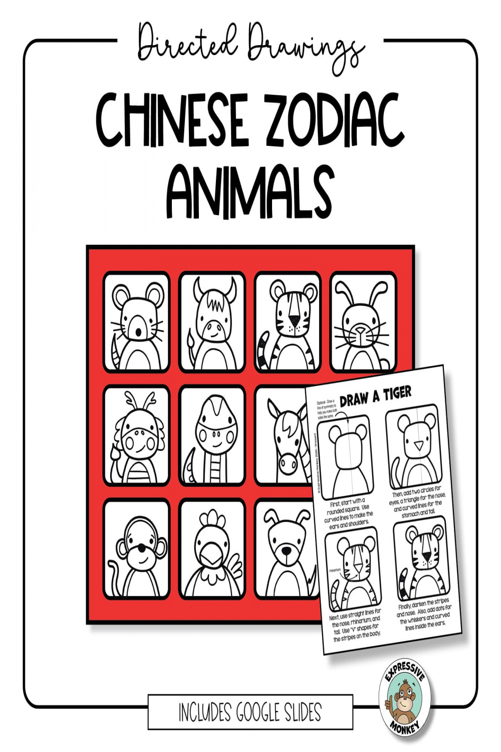 Chinese Zodiac Animal Drawing Step by Step