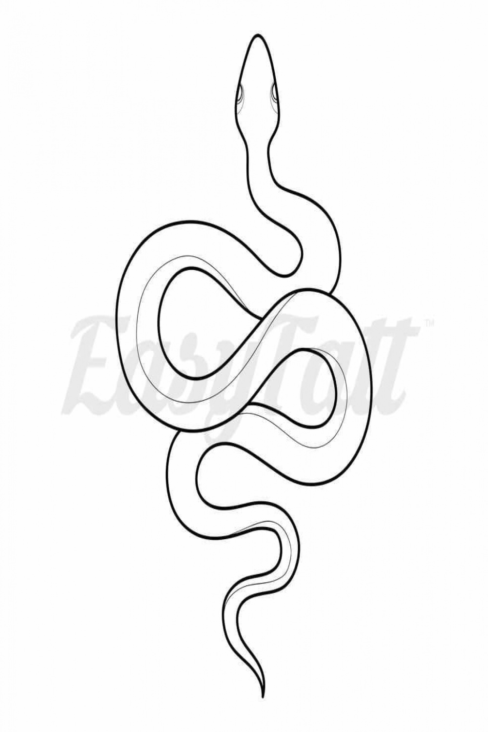 Classic Snake Outline  Snake outline, Snake drawing, Snake tattoo