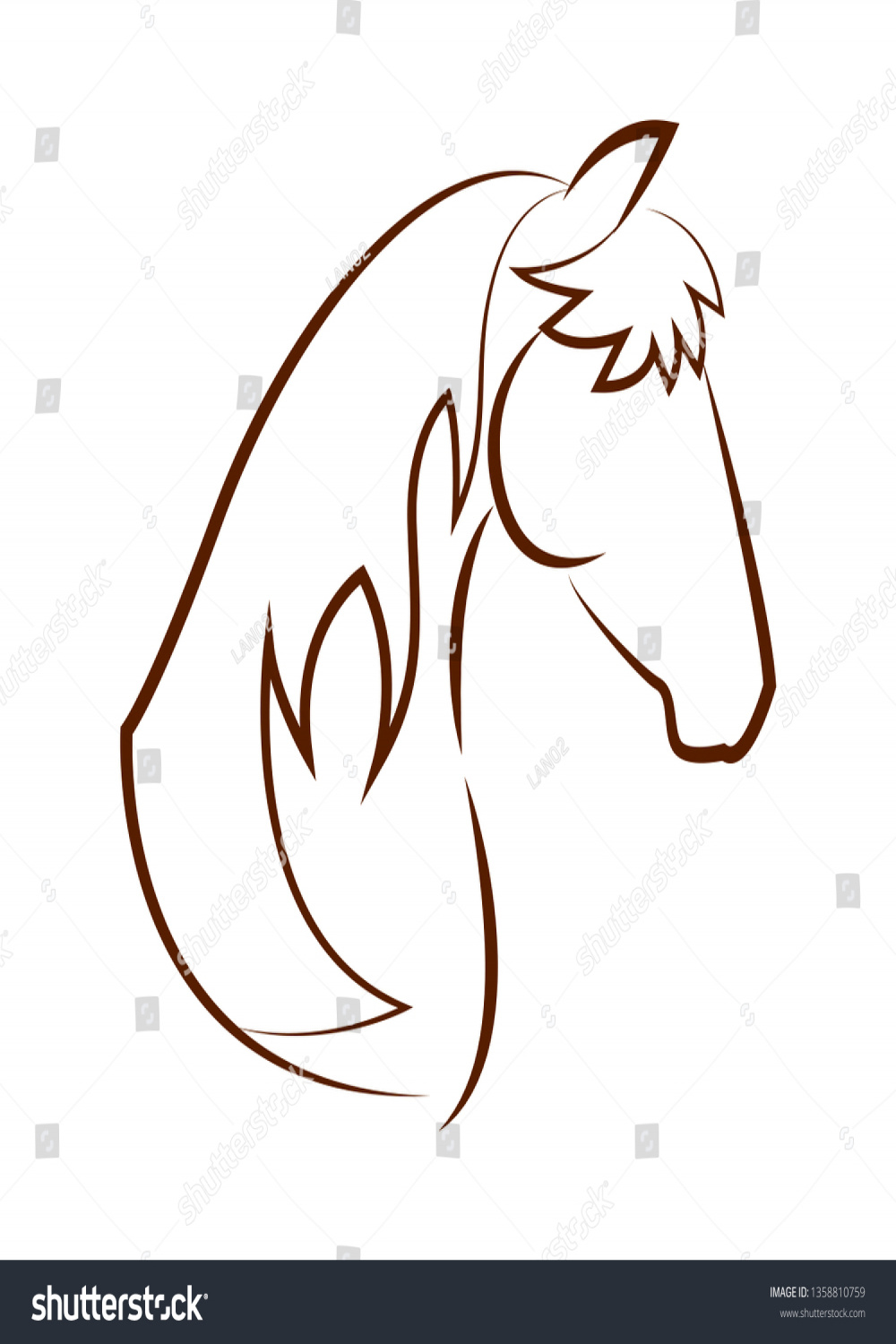 Cute Horse Draw: Stock-Vektorgrafik (Lizenzfrei)