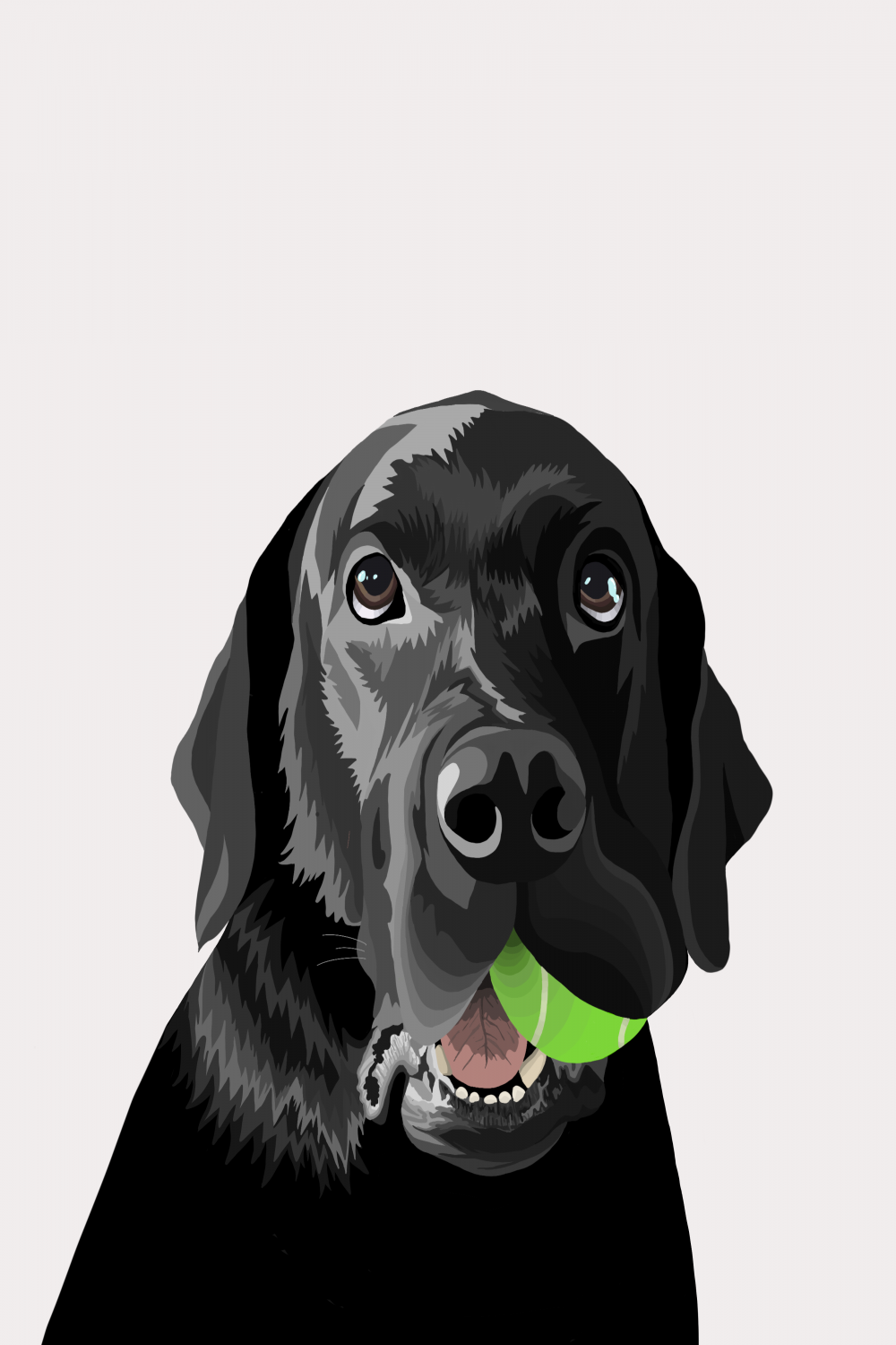 Digital Dog Illustration, Pet Portrait  Dog illustration art, Dog