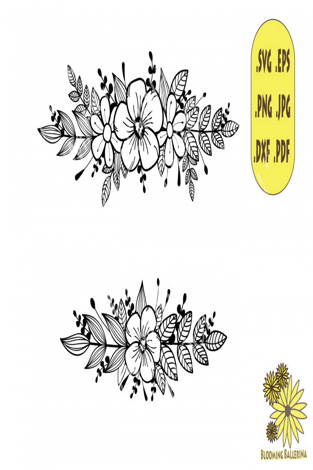 Dividers Svg Wreath SVG File Floral Svg Border Svgflower - Etsy