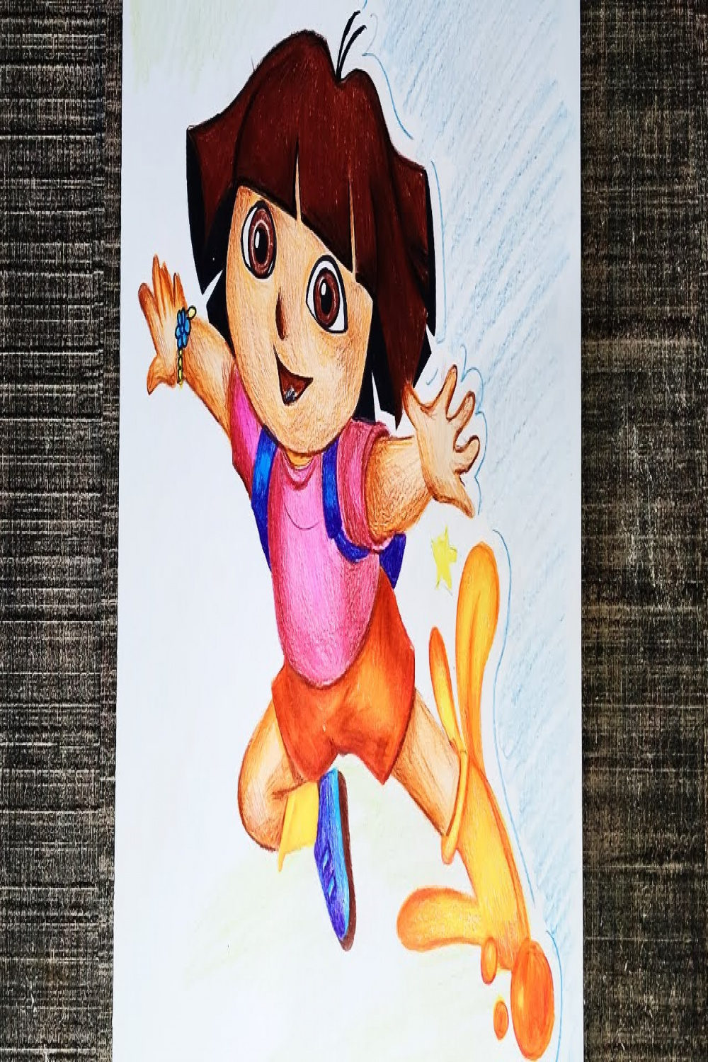 Dora Cartoon Drawing-With Pencil Colour-Art With Ali