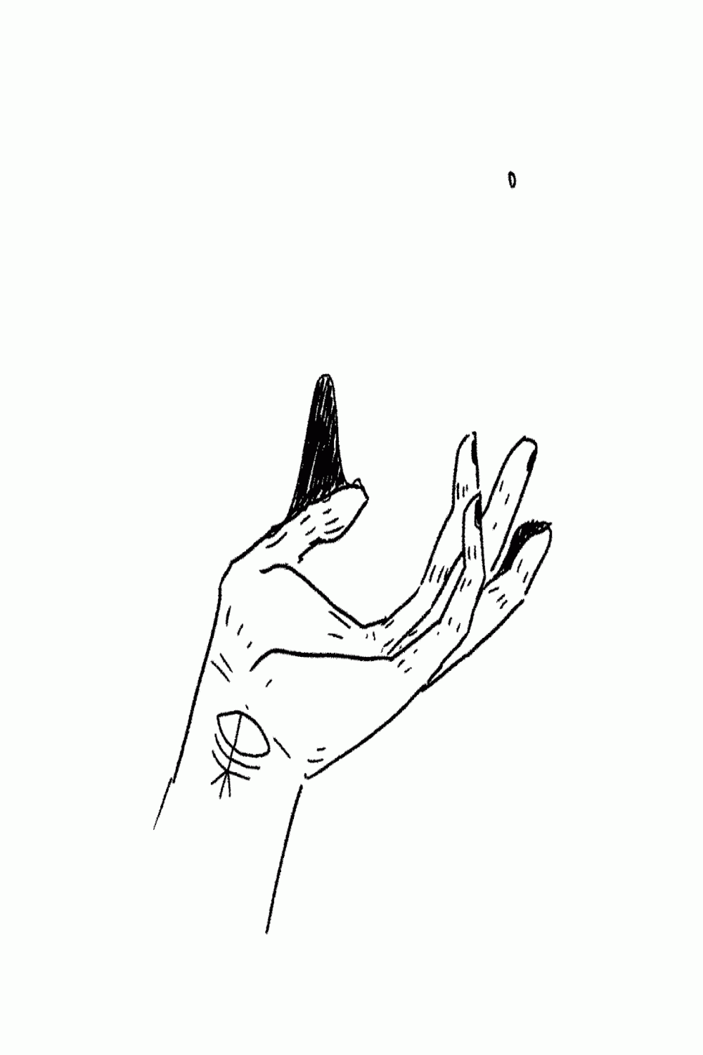 drawing, hand, magic, black, tattoo, third, eye, animation, gif