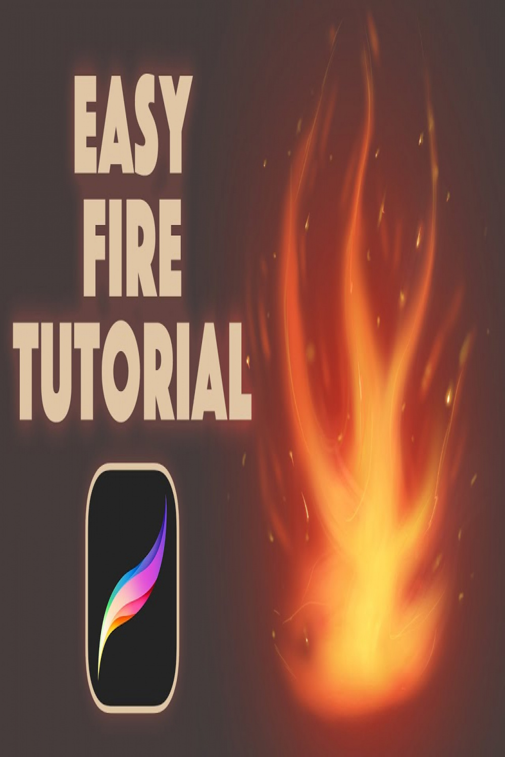 Easy FIRE Tutorial in Procreate  Procreate Tutorial For Beginners