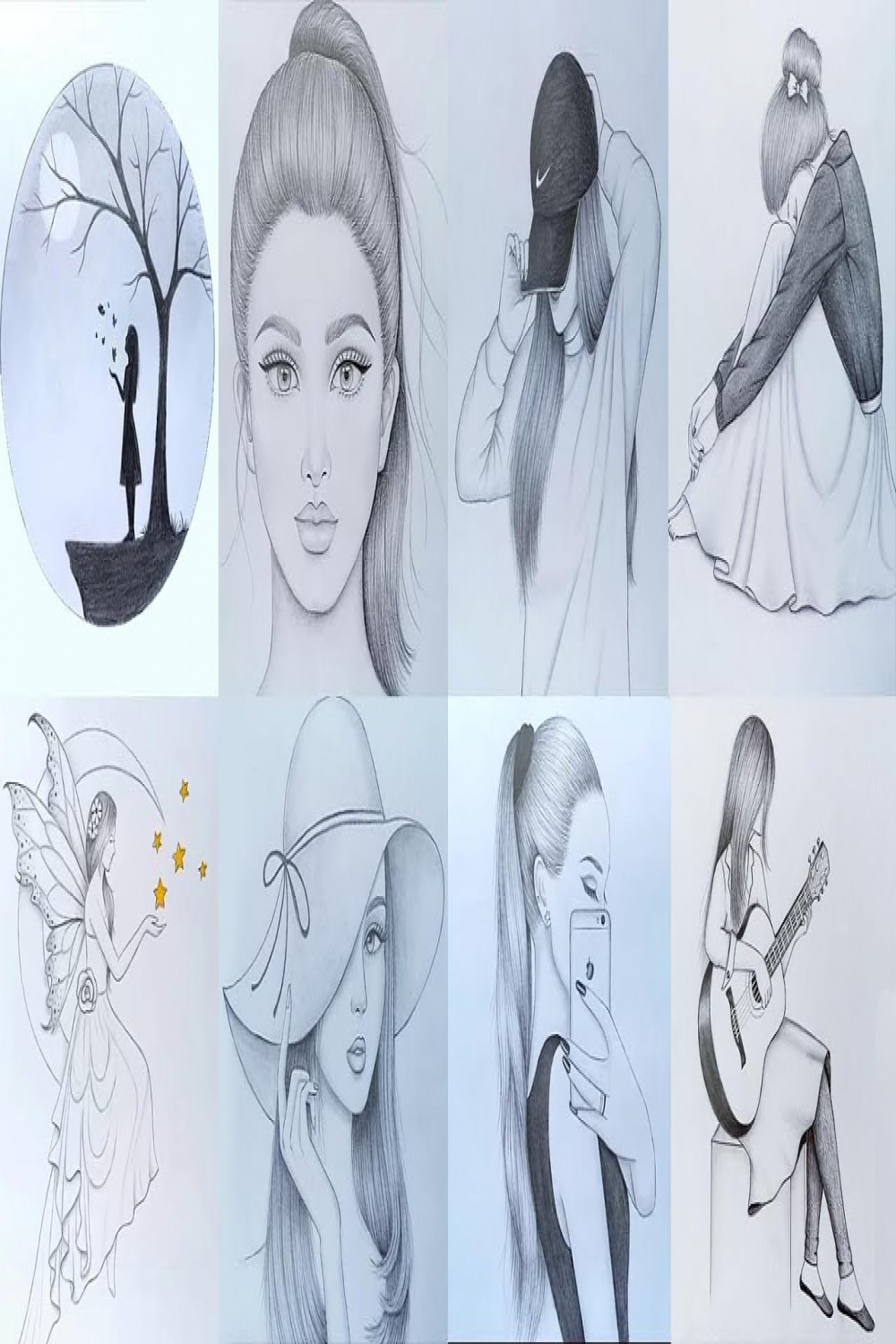 easy girl drawing ideas ( part - )  Pencil sketch Tutorials  Art  Videos