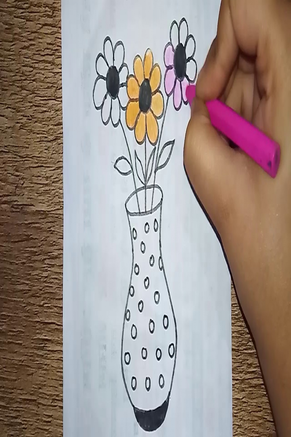 #extremeartist How To Draw A Flower Vase Drawing Easy Step By Step For Kids   Flower Vase Simple