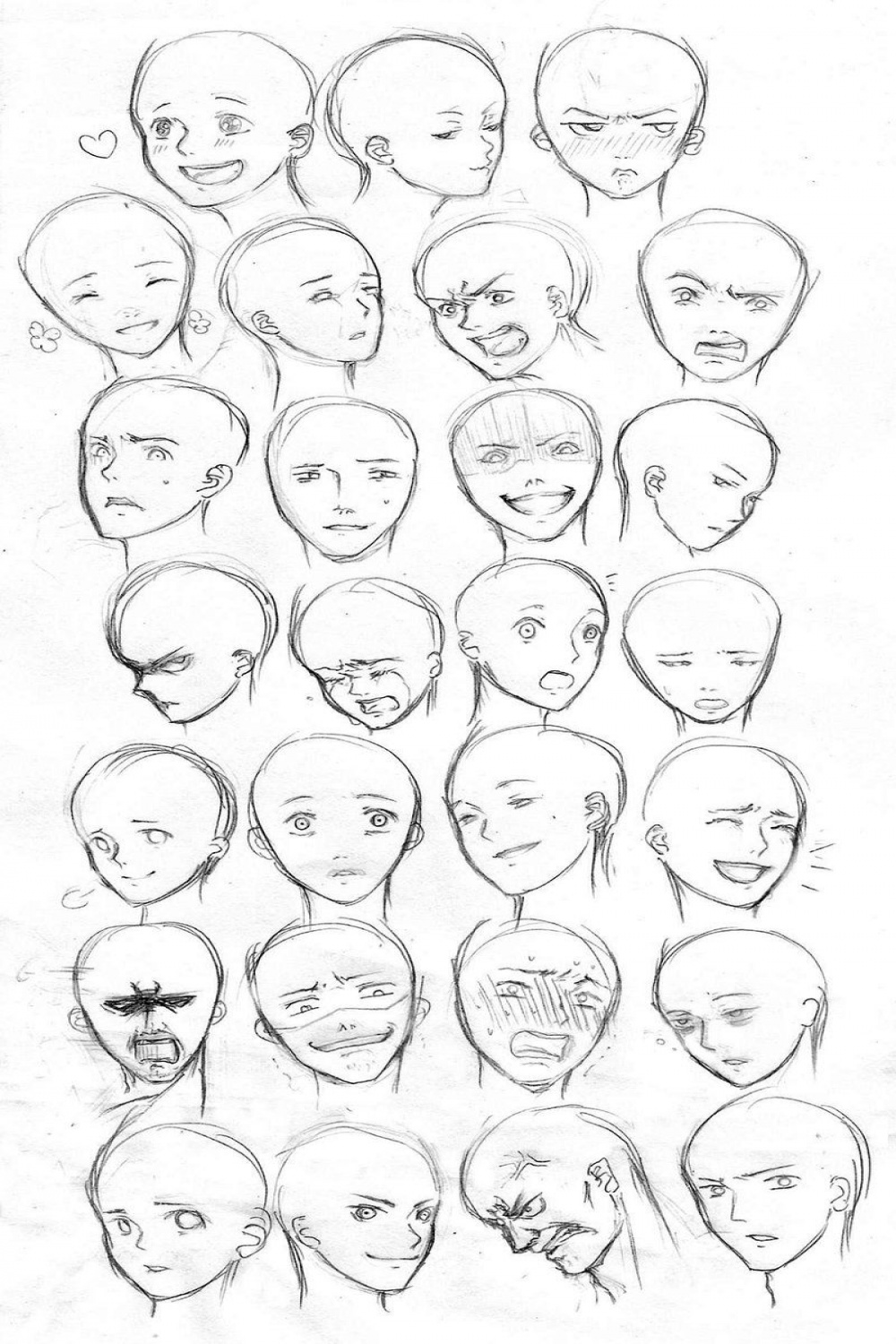 Facial Expressions I by YuuyuMori on deviantART  Drawing face