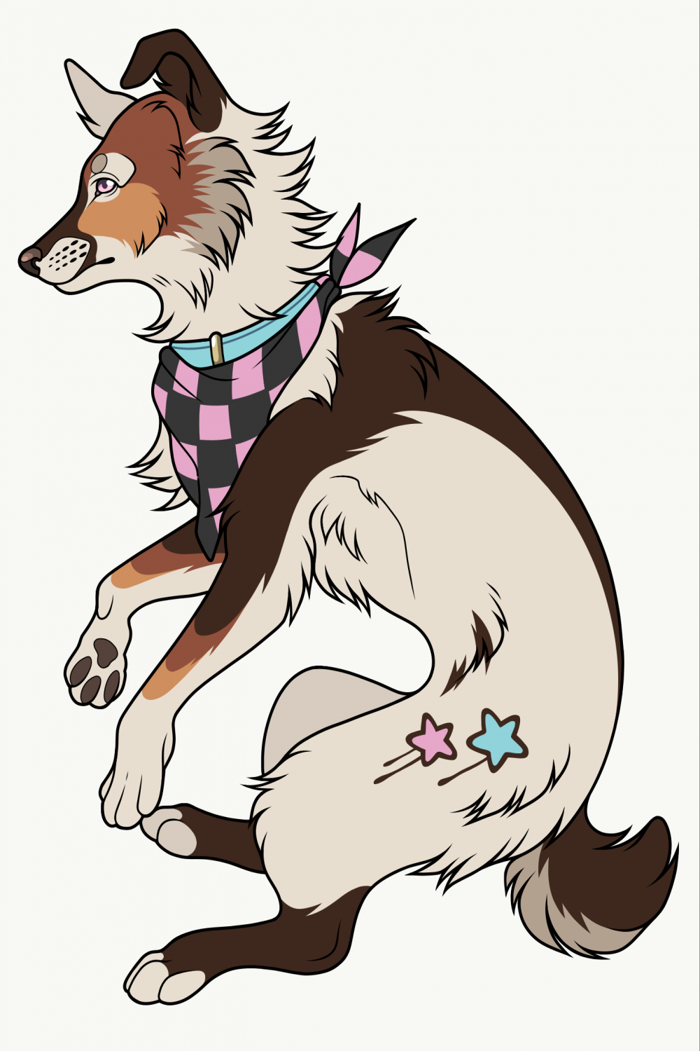 Flat Fullbody Drawing of a Wolf OC by hiragiiXx on DeviantArt