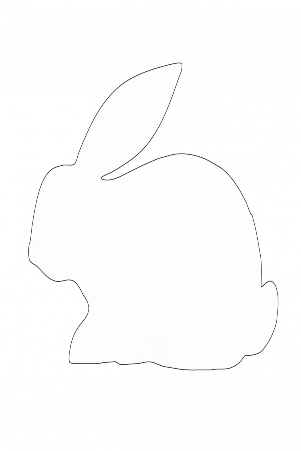 Free Bunny Outline Pictures - Clipartix  Bunny templates, Bunny