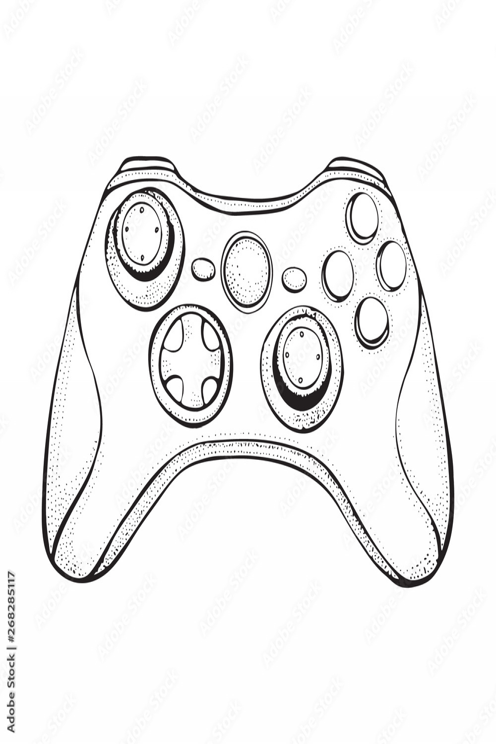 Gamepad joystick game controller isolated on white