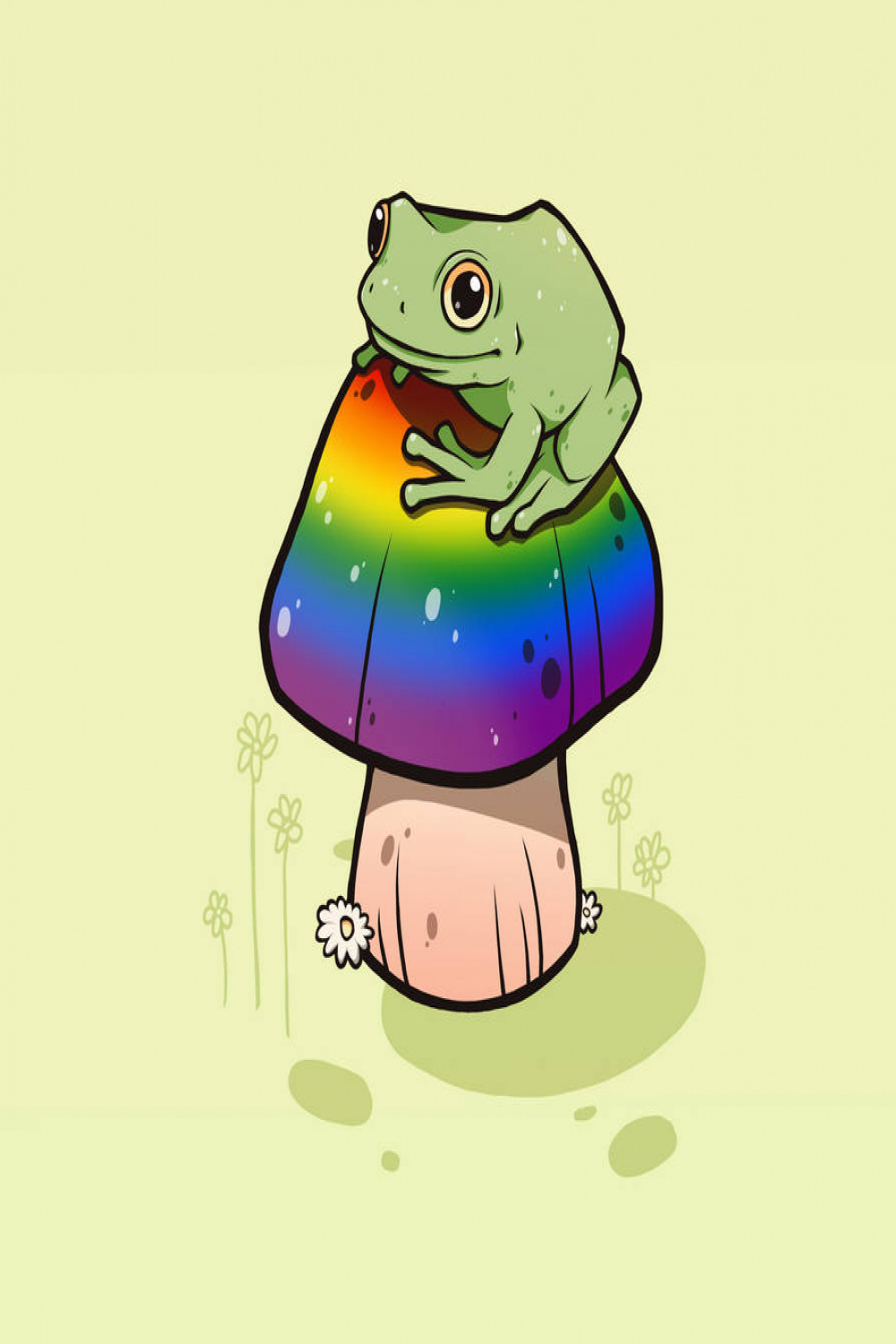 Gay Pride Mushroom Frog by saltuurn on DeviantArt