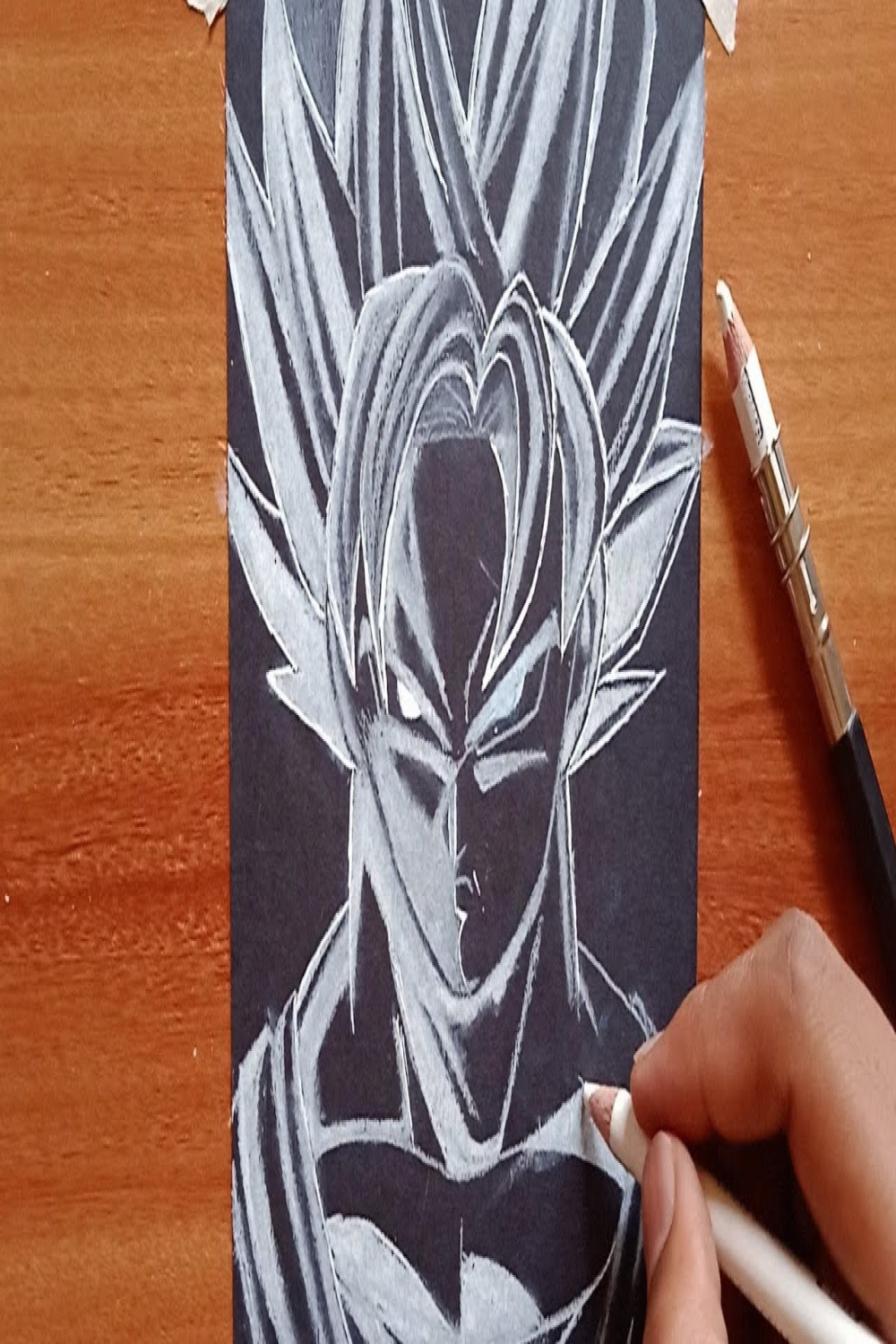 Goku drawing on black paper - YouTube