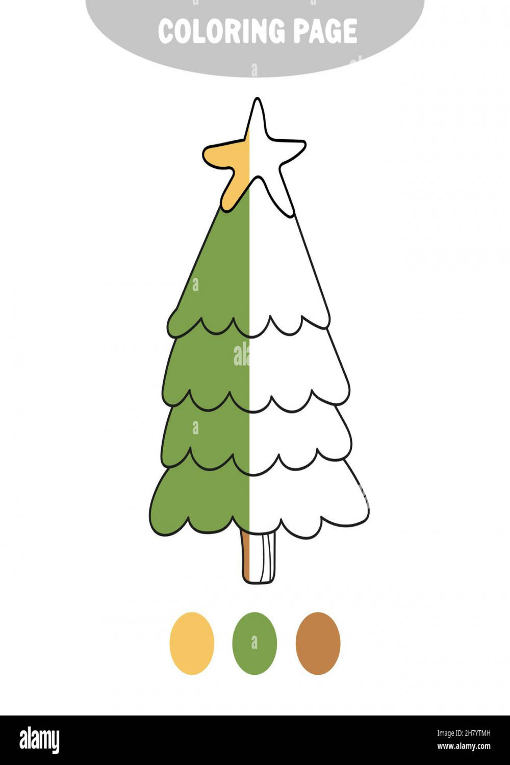 Half of the christmas tree Stock Vector Images - Alamy