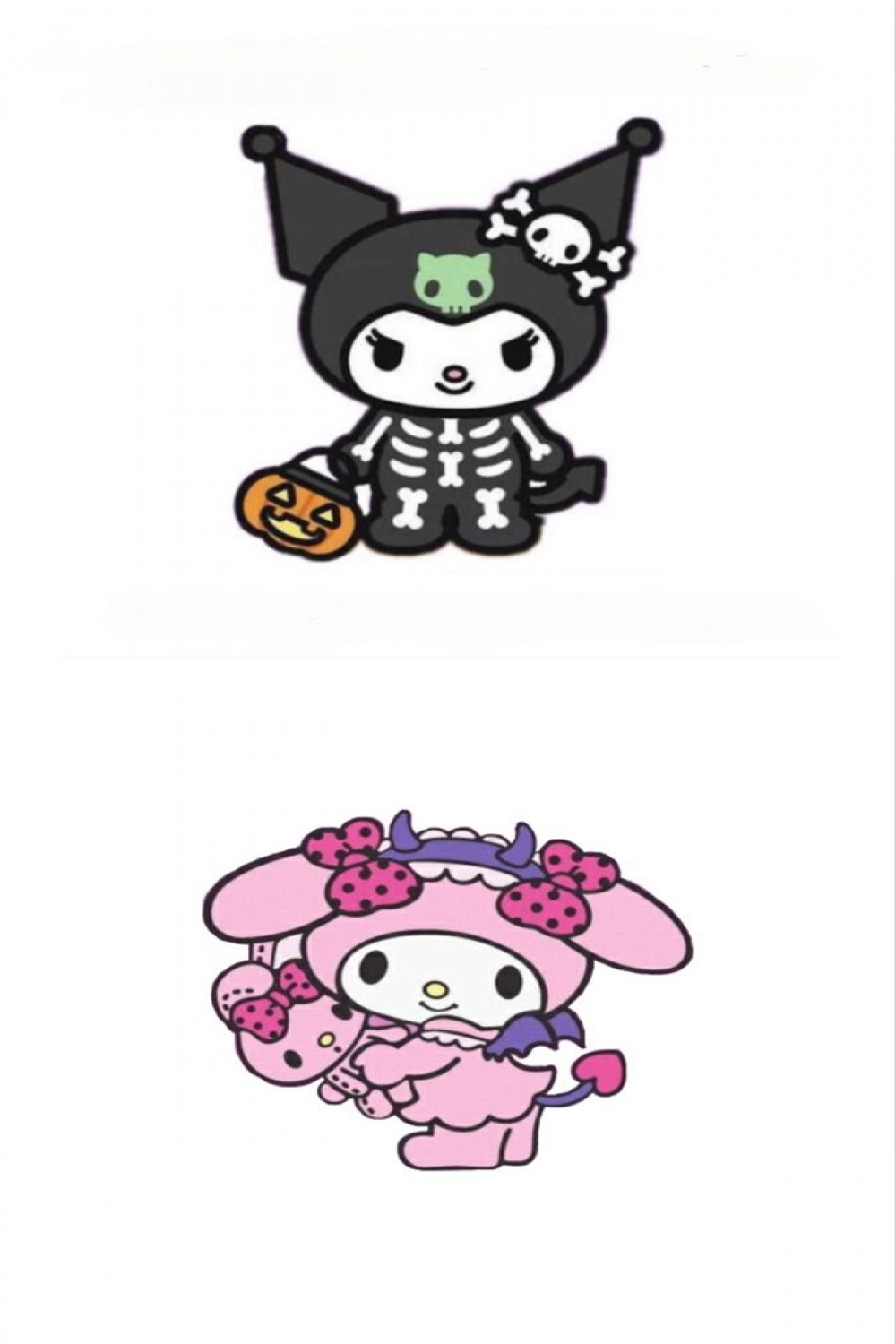 halloween kuromi and my melody  Hello kitty halloween wallpaper