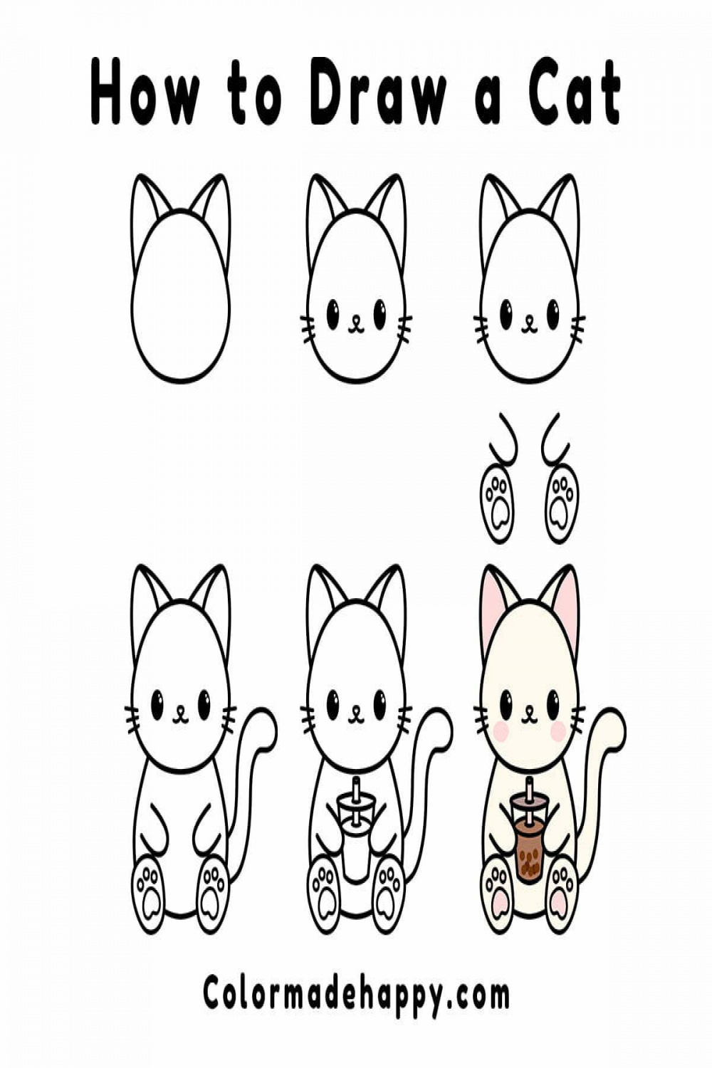 How to Draw a Cat • Step-by-Step Instructions