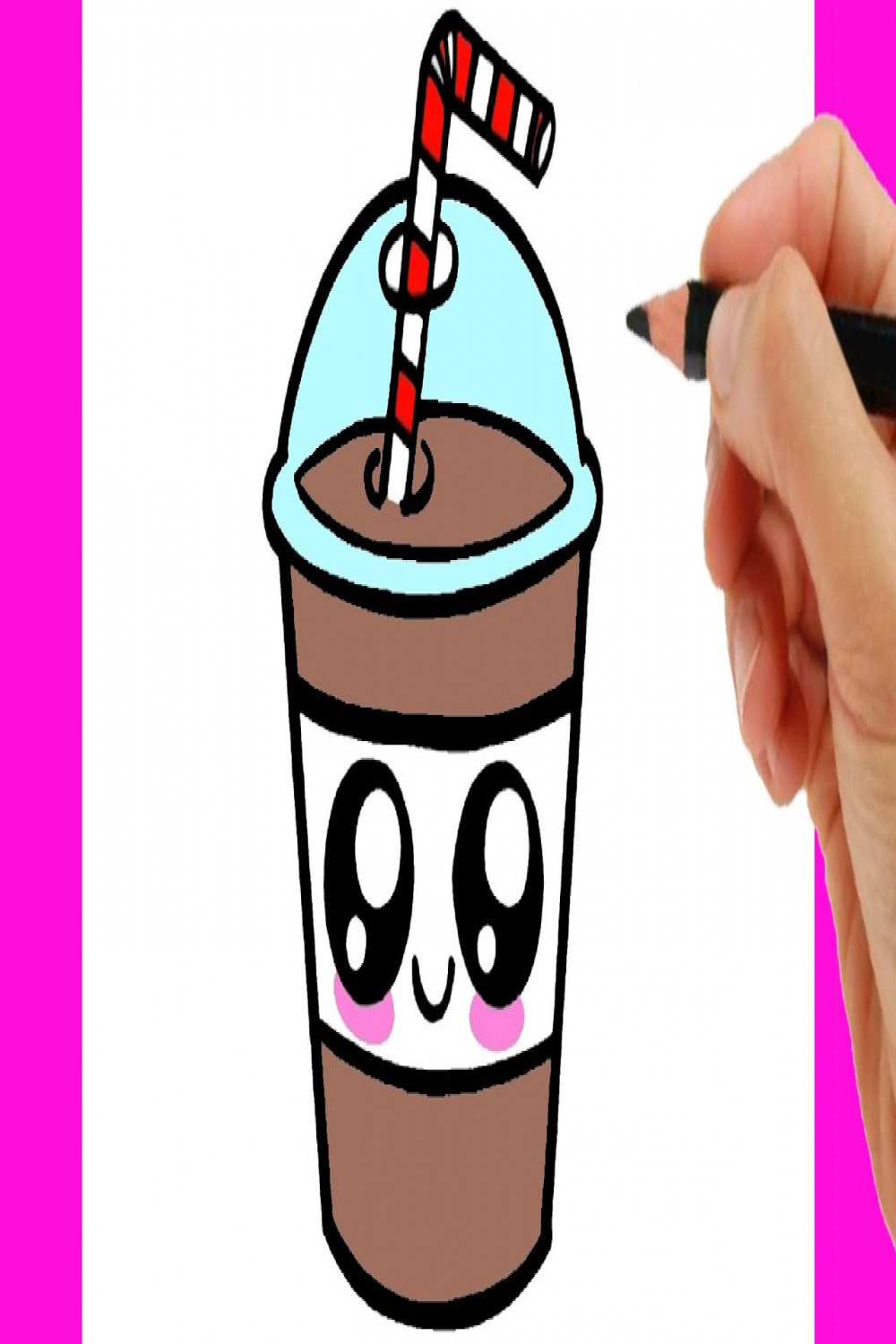 HOW TO DRAW A CUTE MILK SHAKE EASY STEP BY STEP - KAWAII DRAWINGS