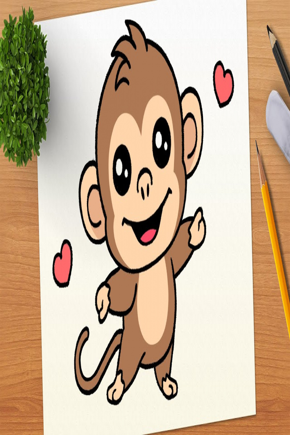 How To Draw A Cute Monkey  Draw So Cute Easy Step by Step ✨