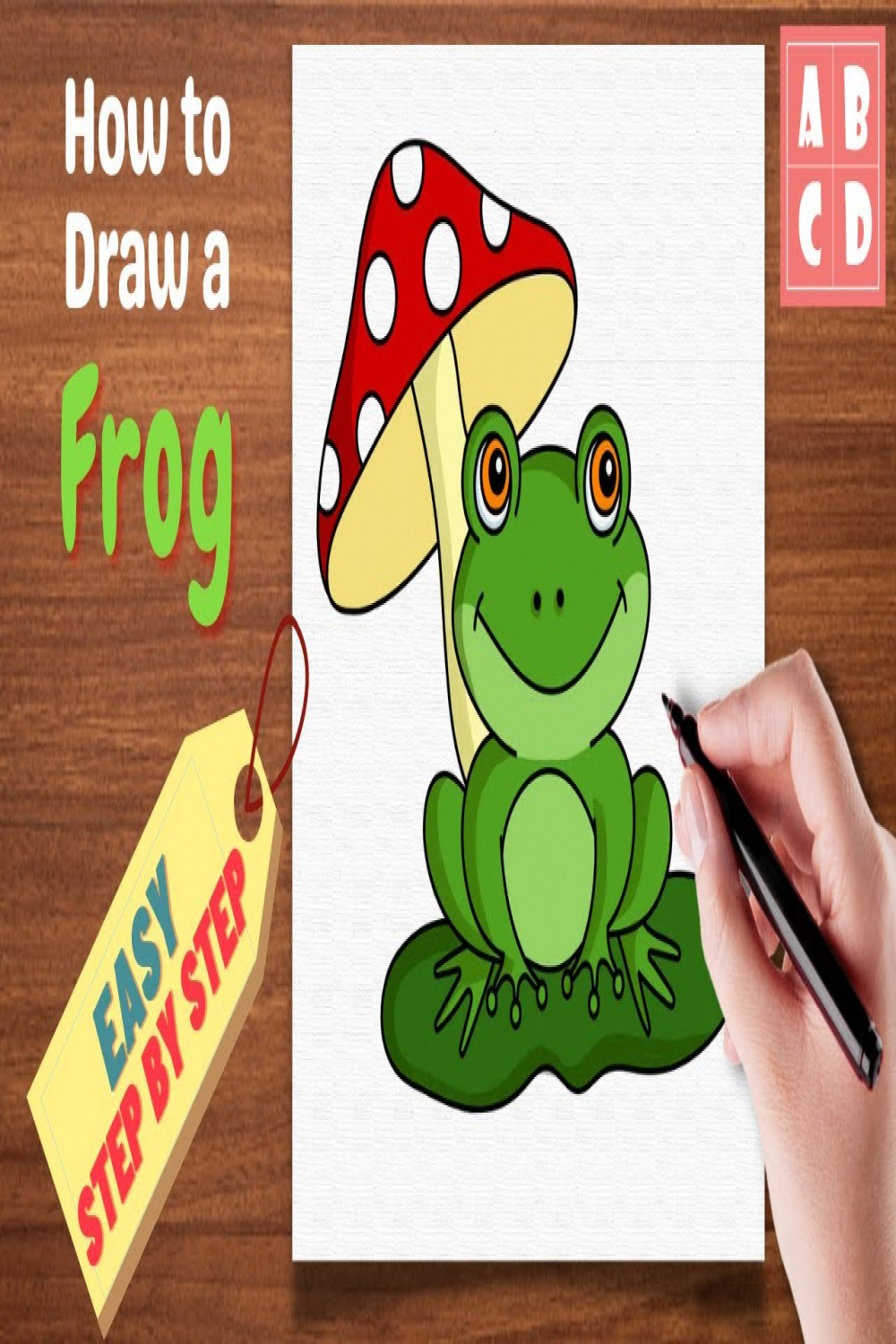 How to Draw a Frog with Mushroom  AnyBodyCanDraw with Sata