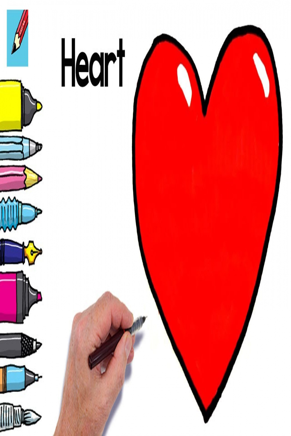 How to draw a heart real easy for Valentine