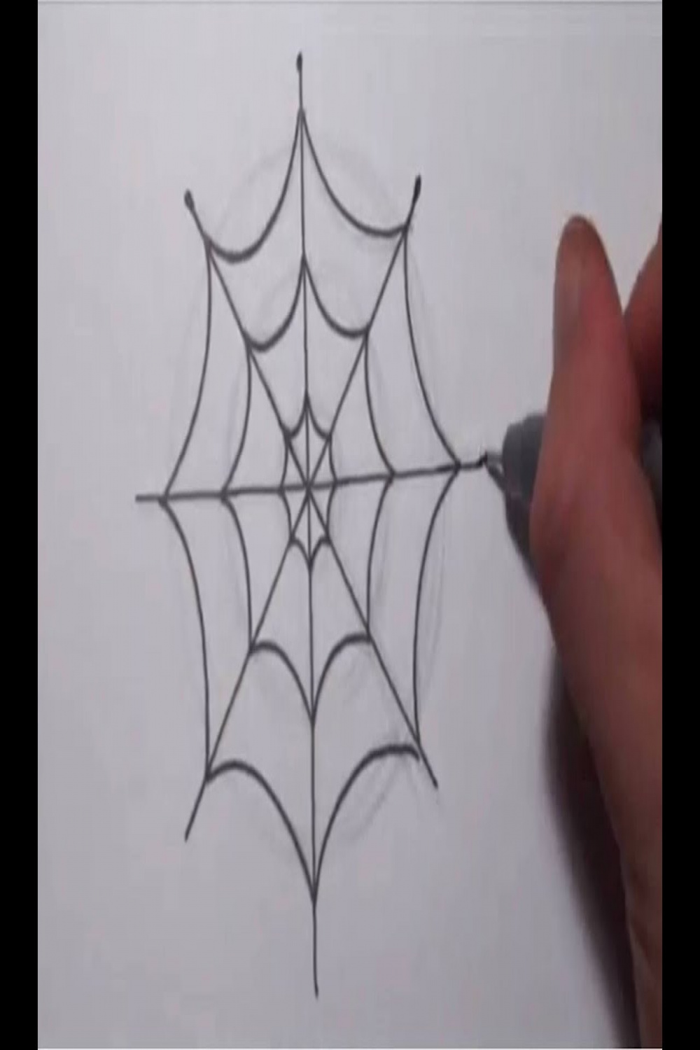 How To Draw a Simple Spider Web