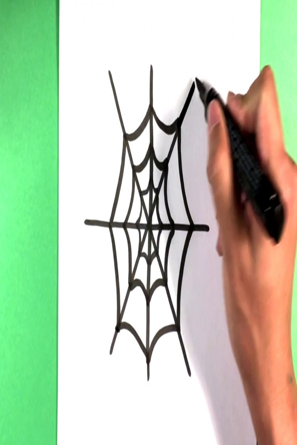 How to Draw a Spider web - Halloween Drawings