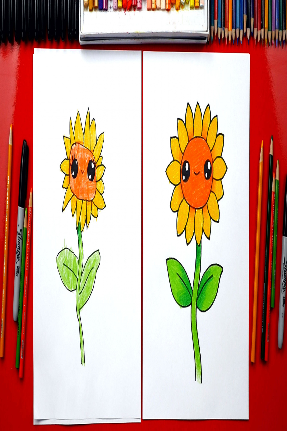 How To Draw A Sunflower - Art For Kids Hub -