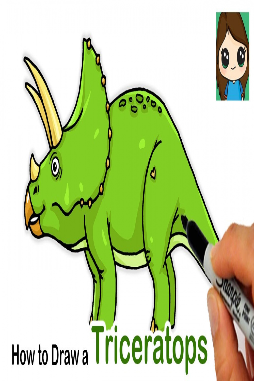 How to Draw a Triceratops Dinosaur Easy