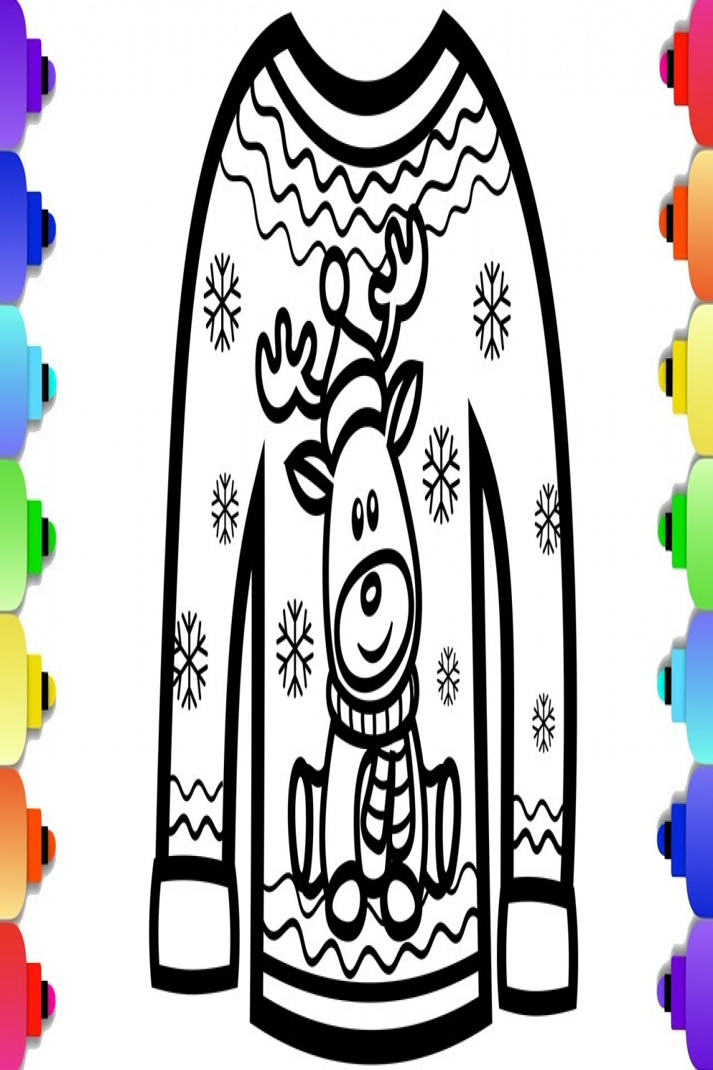 How to Draw an Ugly Christmas Sweater 🎄⛄🎅💗💚 Christmas Coloring Pages