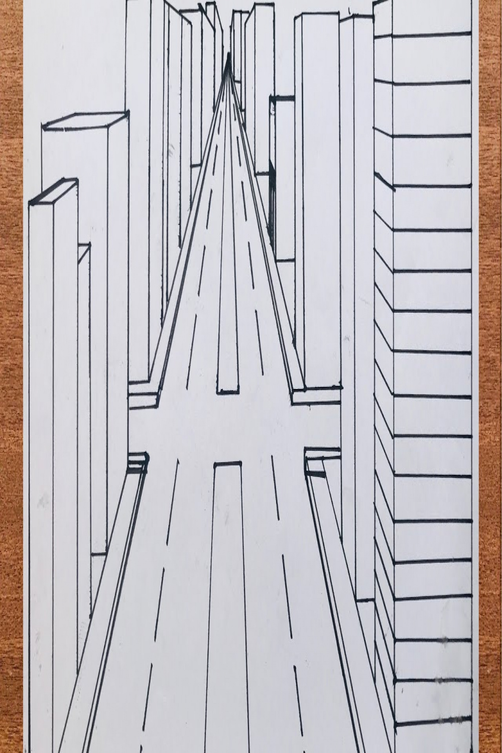 How to Draw Basic One Point Perspective City Sketch