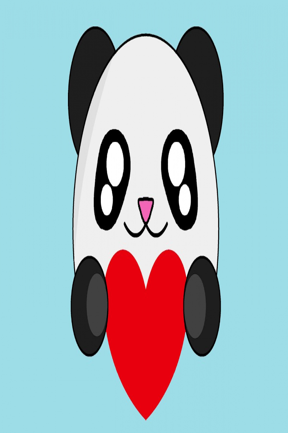 How To draw Cartoon Panda in MS Paint step by step - Part